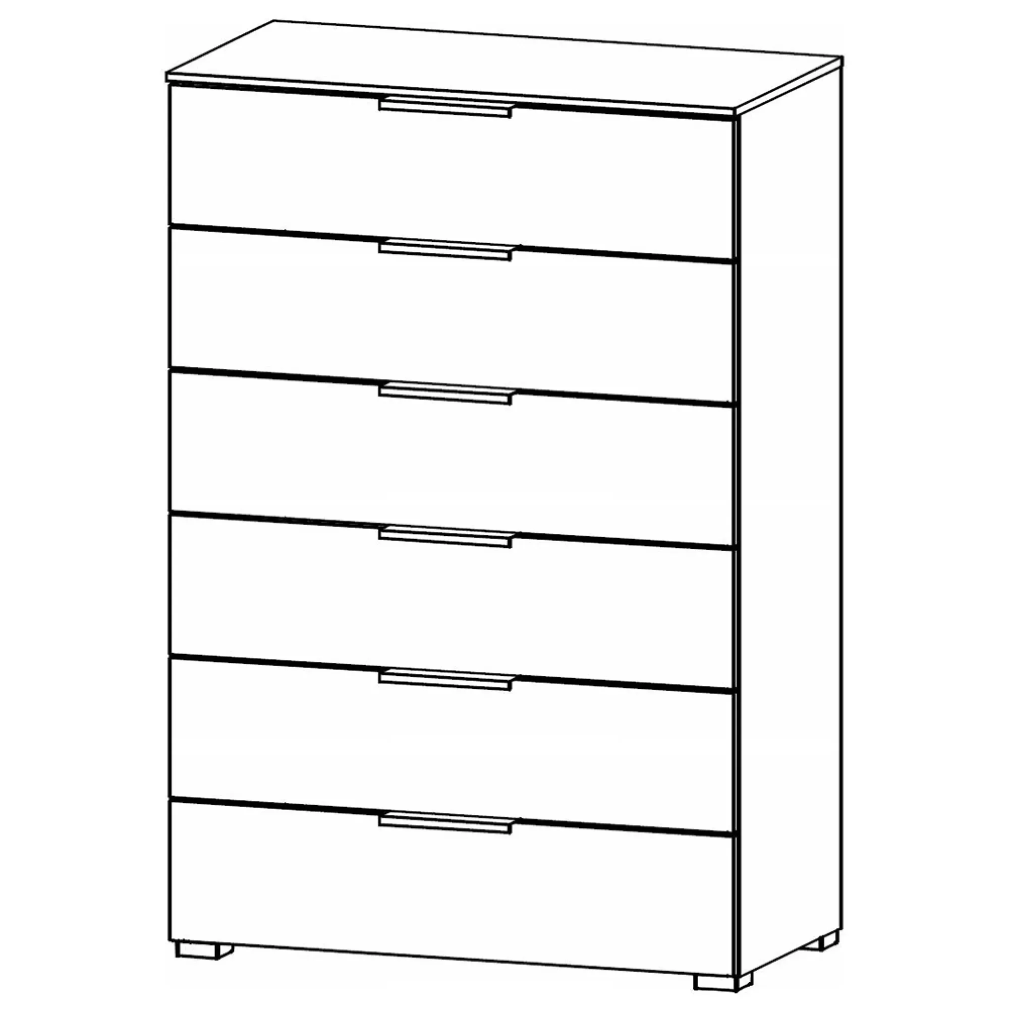 Skat Meridian 6 Drawer Chest - Graphite