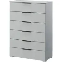 Skat Meridian 6 Drawer Chest - Silk Grey