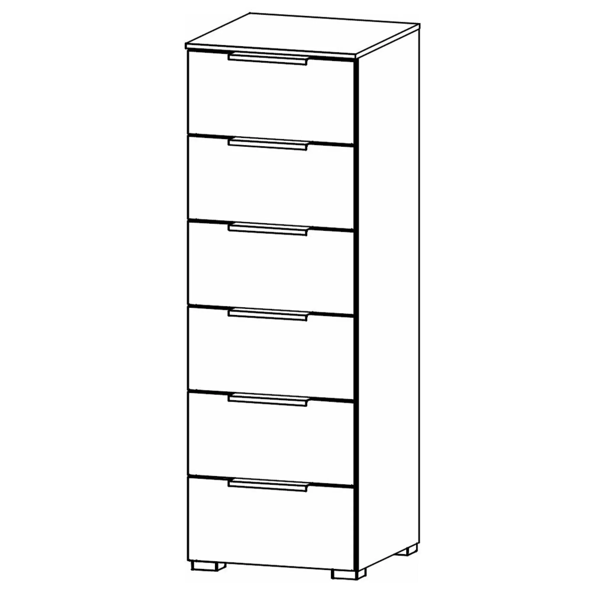 Skat Meridian 6 Drawer Tall Chest - Graphite