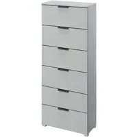 Skat Meridian 6 Drawer Tall Chest - Silk Grey