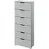 Skat Meridian 6 Drawer Tall Chest - Silk Grey