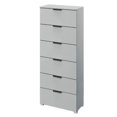 Skat Meridian 6 Drawer Tall Chest - Silk Grey