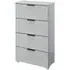 Skat Meridian Narrow 4 Drawer Chest - Silk Grey