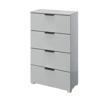 Skat Meridian Narrow 4 Drawer Chest - Silk Grey