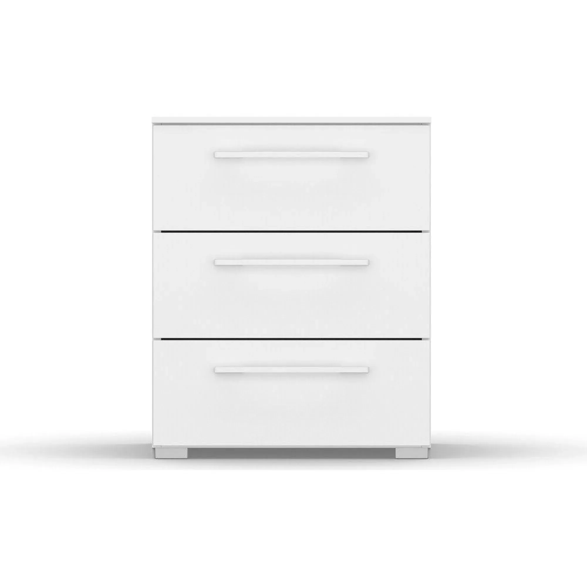 Skat Pure 3 Drawer Bedside Cabinet - Alpine White