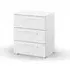 Skat Pure 3 Drawer Bedside Cabinet - Alpine White