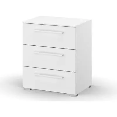 Skat Pure 3 Drawer Bedside Cabinet - Alpine White image