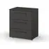 Skat Pure 3 Drawer Bedside Cabinet - Graphite
