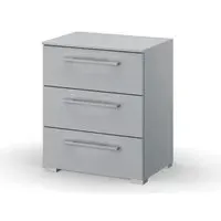 Skat Pure 3 Drawer Bedside Cabinet - Silk Grey