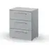 Skat Pure 3 Drawer Bedside Cabinet - Silk Grey