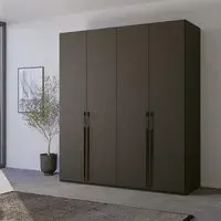 Skat Pure 4 Door Wardrobe - Graphite