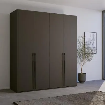 Skat Pure 4 Door Wardrobe - Graphite
