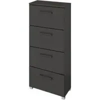 Skat Pure 4 Drawer Narrow Chest - Graphite