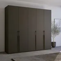 Skat Pure 5 Door Wardrobe - Graphite
