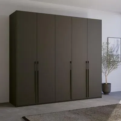 Skat Pure 5 Door Wardrobe - Graphite