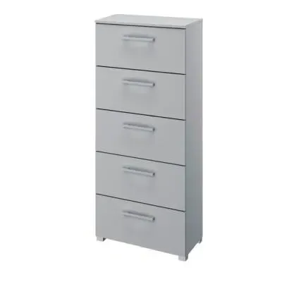 Skat Pure 5 Drawer Tall Chest - Silk Grey