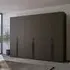 Skat Pure 6 Door Wardrobe - Graphite