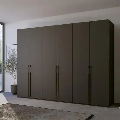 Skat Pure 6 Door Wardrobe - Graphite