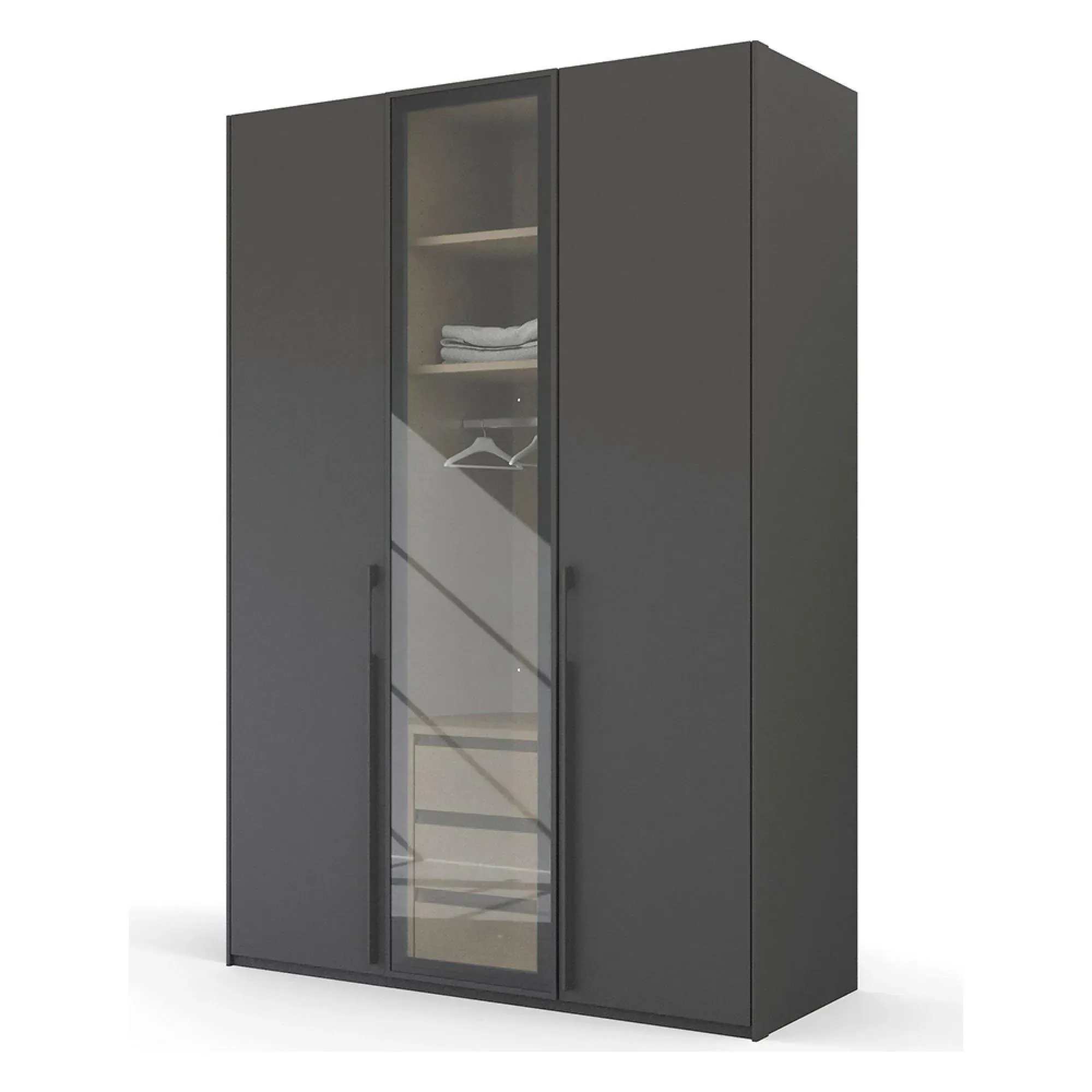 Skat Shine 3 Door Wardrobe - Graphite