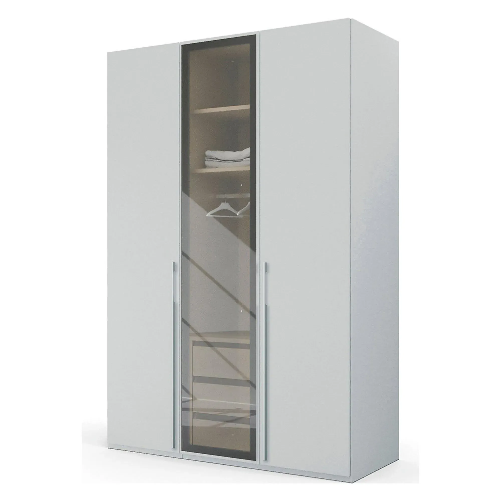 Skat Shine 3 Door Wardrobe - Silk Grey