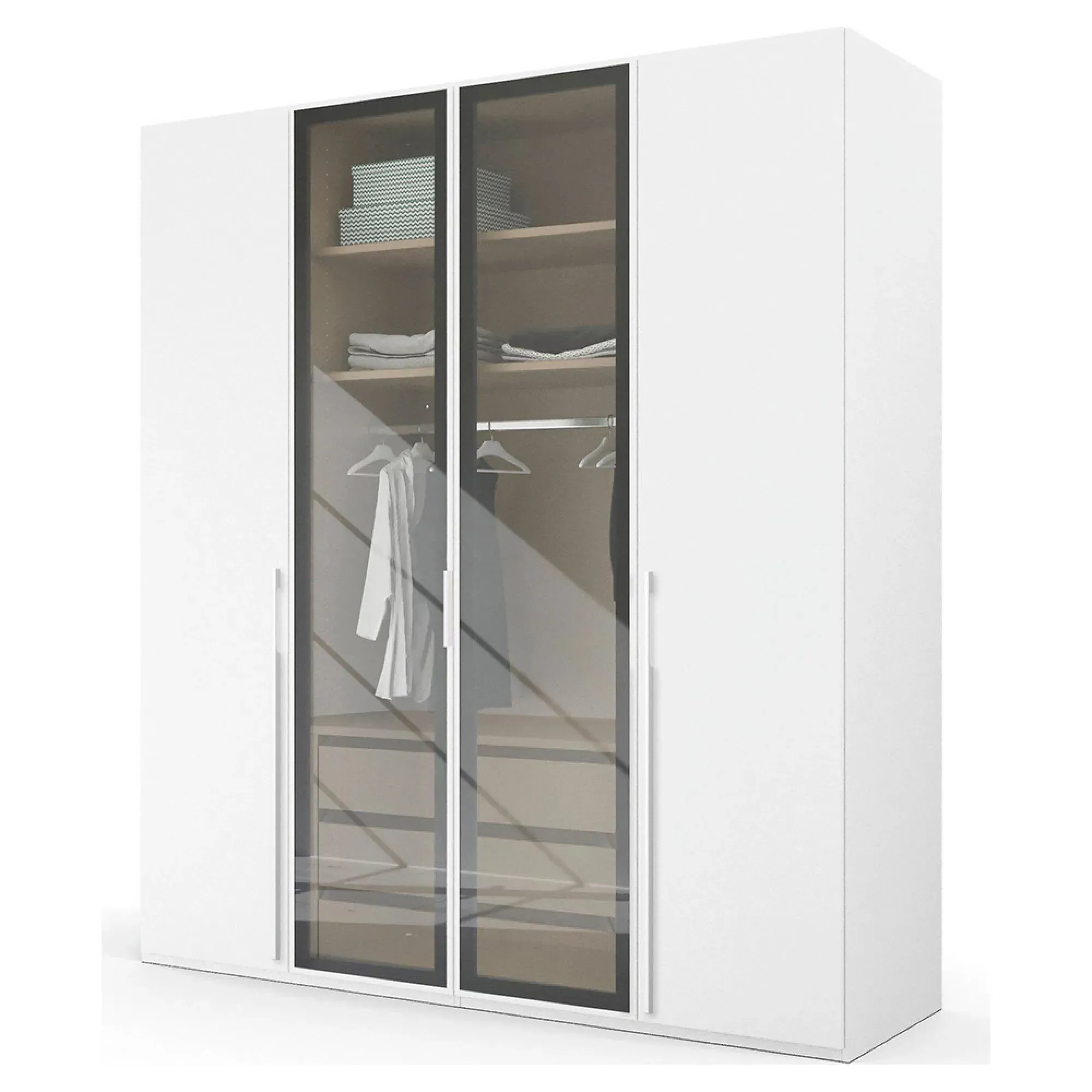 Skat Shine 4 Door Wardrobe - Alpine White