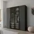 Skat Shine 4 Door Wardrobe - Graphite
