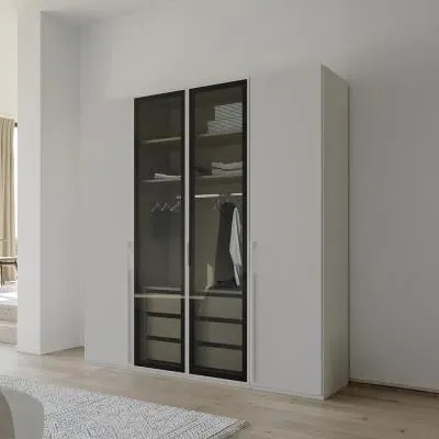Skat Shine 4 Door Wardrobe - Silk Grey