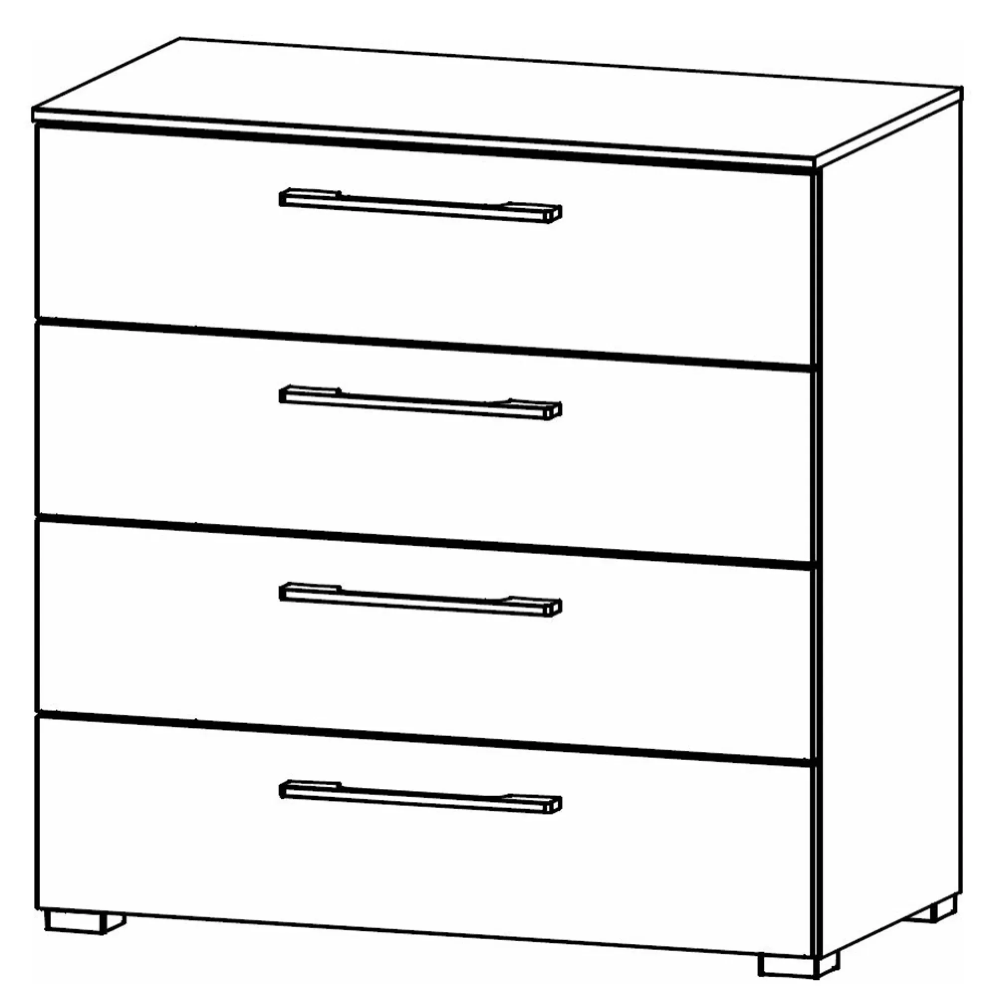 Skat Shine 4 Drawer Chest - Graphite