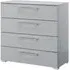 Skat Shine 4 Drawer Chest - Silk Grey