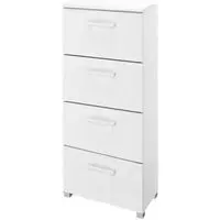 Skat Shine 4 Drawer Narrow Chest - Alpine White