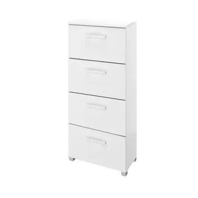 Skat Shine 4 Drawer Narrow Chest - Alpine White image