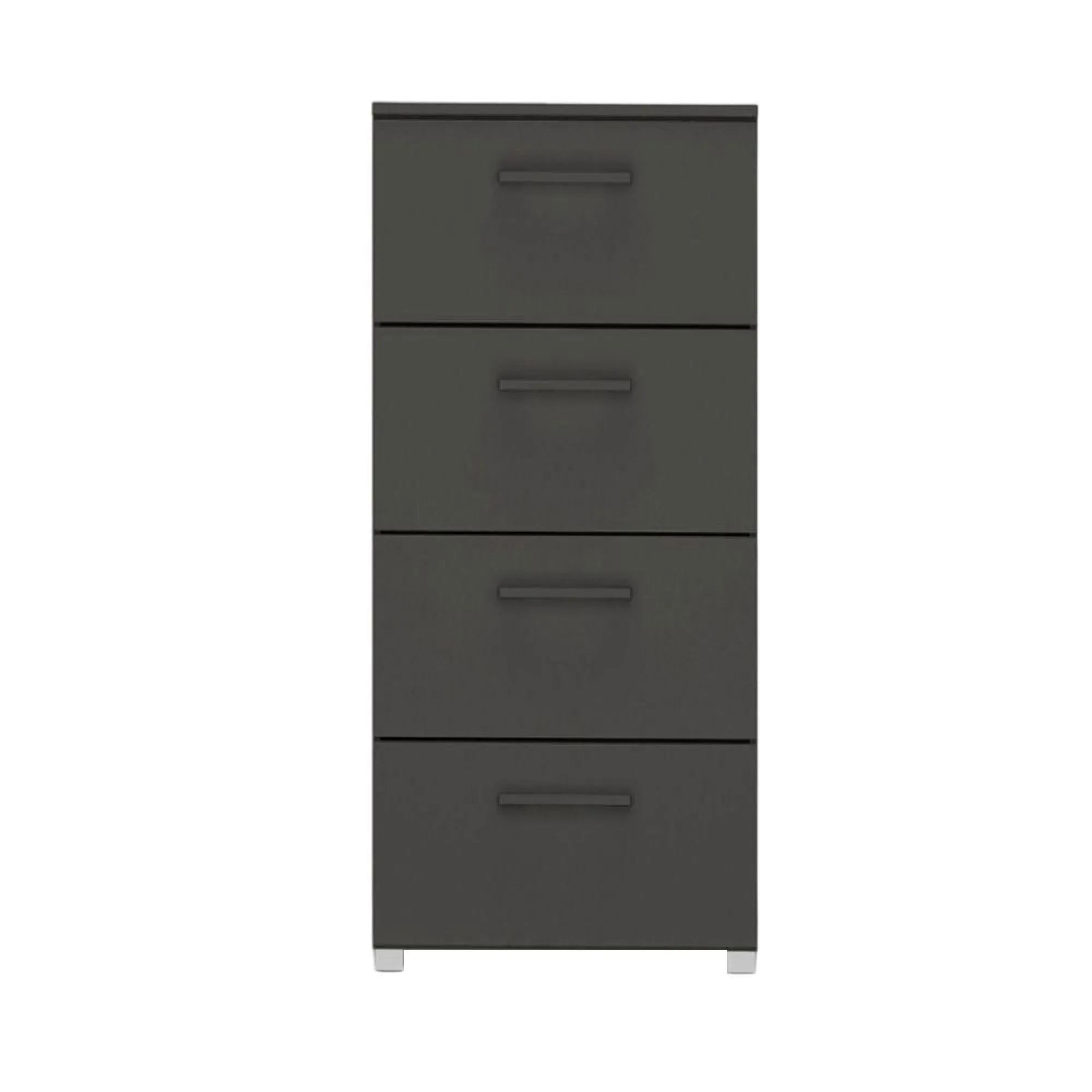 Skat Shine 4 Drawer Narrow Chest - Graphite