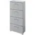 Skat Shine 4 Drawer Narrow Chest - Silk Grey