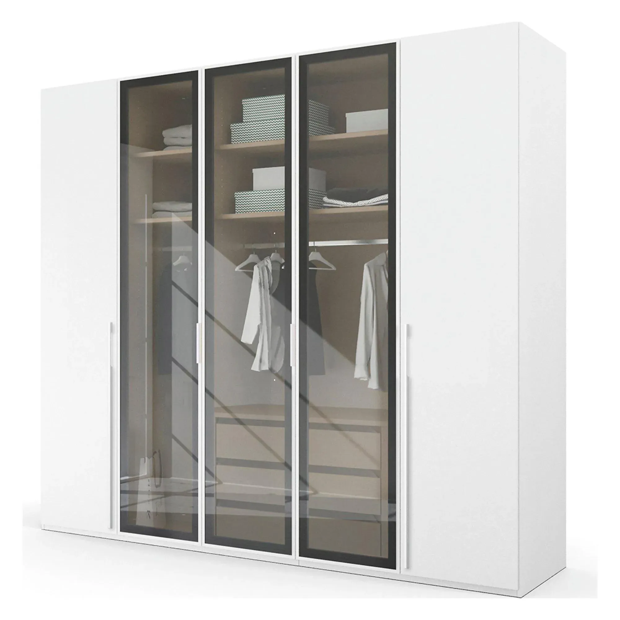 Skat Shine 5 Door Wardrobe - Alpine White