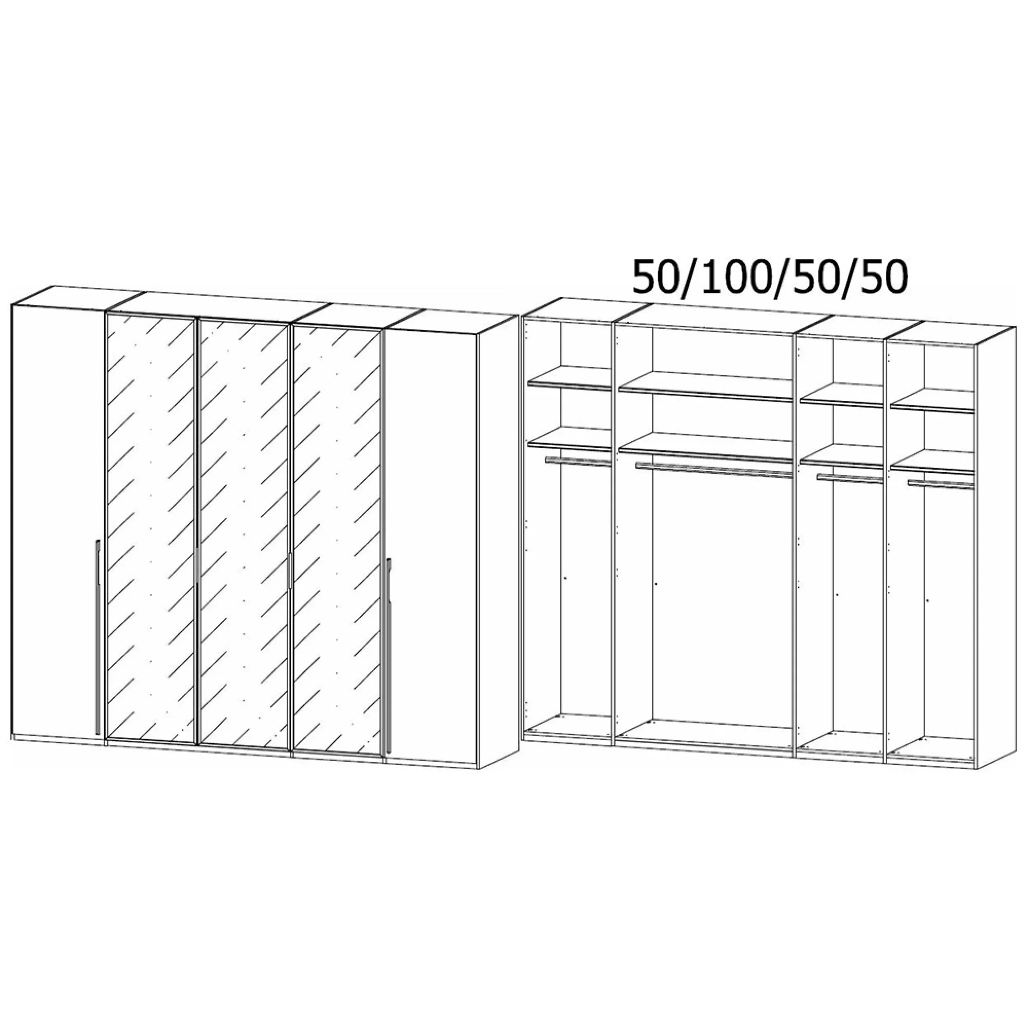 Skat Shine 5 Door Wardrobe - Alpine White