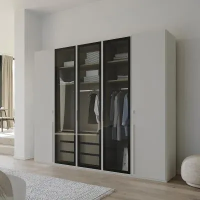 Skat Shine 5 Door Wardrobe - Silk Grey