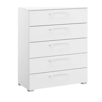 Skat Shine 5 Drawer Chest - Alpine White