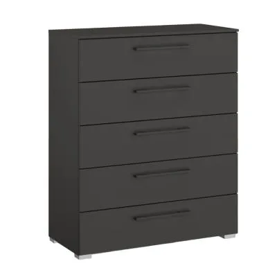 Skat Shine 5 Drawer Chest - Graphite