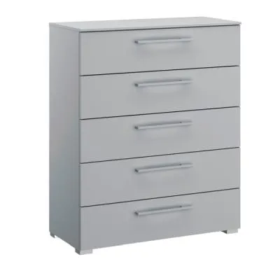 Skat Shine 5 Drawer Chest - Silk Grey