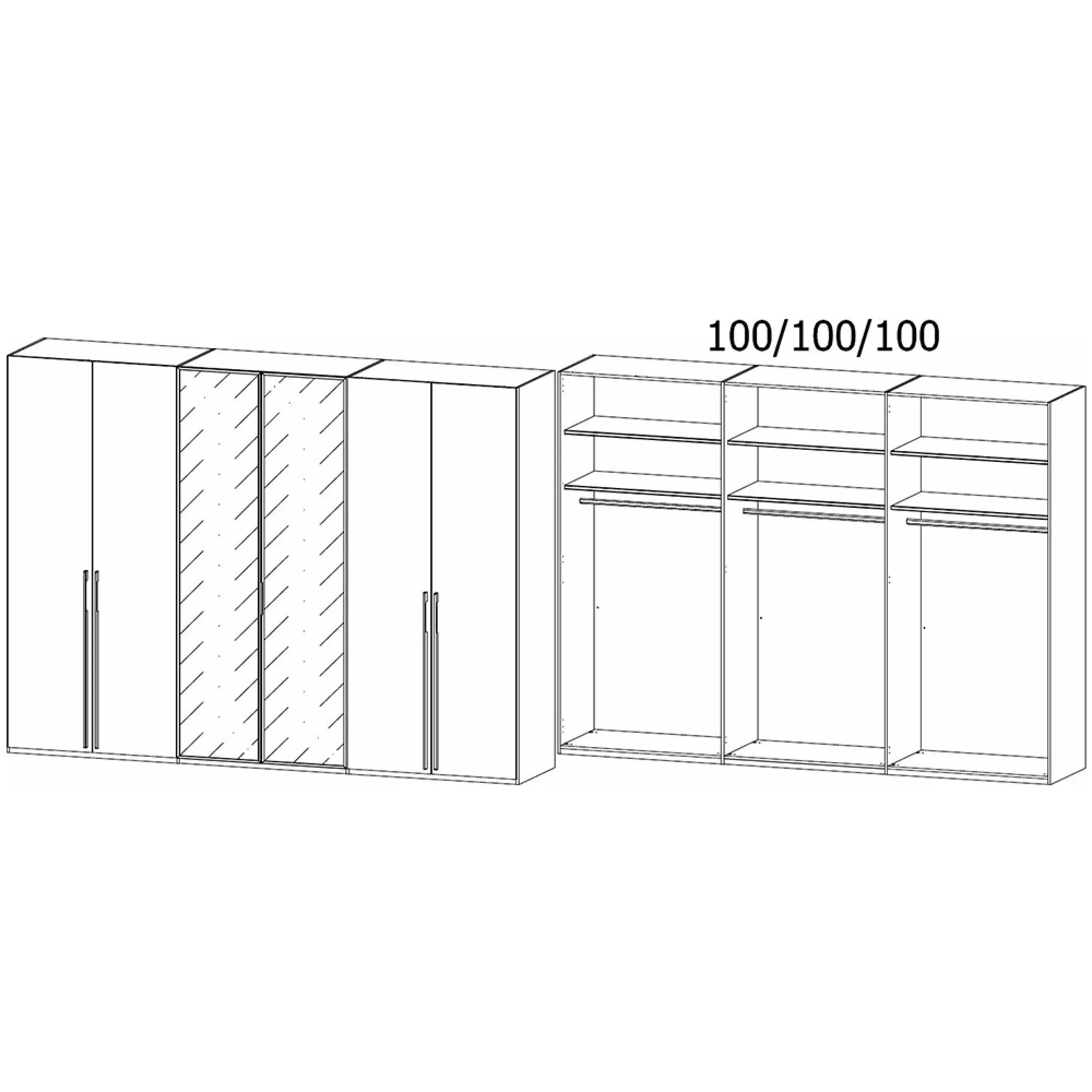 Skat Shine 6 Door Wardrobe - Alpine White