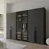 Skat Shine 6 Door Wardrobe - Graphite
