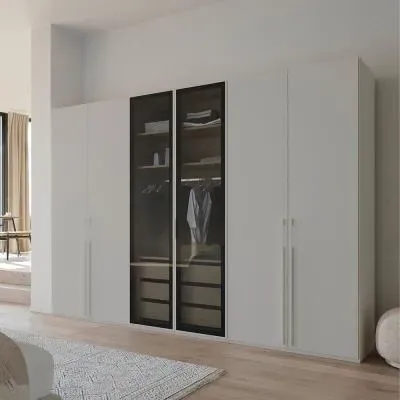 Skat Shine 6 Door Wardrobe - Silk Grey