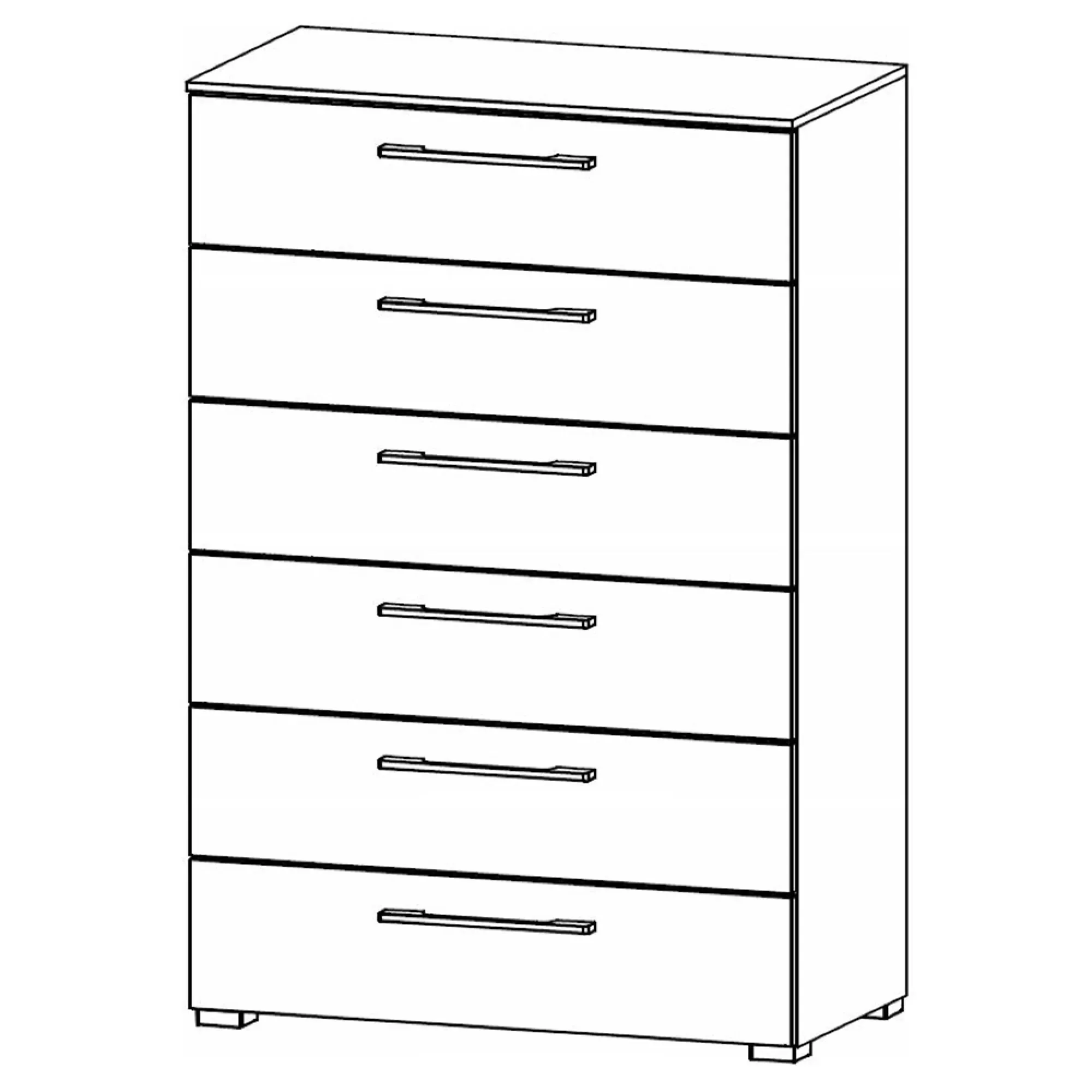 Skat Shine 6 Drawer Chest - Alpine White