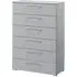 Skat Shine 6 Drawer Chest - Silk Grey