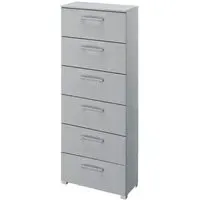 Skat Shine 6 Drawer Tall Chest - Silk Grey