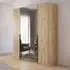 Skyla 4 Door Wardrobe with Mirror - Artisan Oak