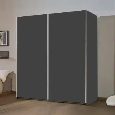 Slide 175cm 2 Door Sliding Wardrobe - Metallic Dark Grey