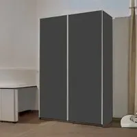 Slide 2 Door Sliding Wardrobe - Metallic Dark Grey