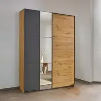 Slide 2 Door Sliding Wardrobe with Mirror - Artisan Oak