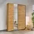 Slide 2 Door Sliding Wardrobe with Mirror - Artisan Oak